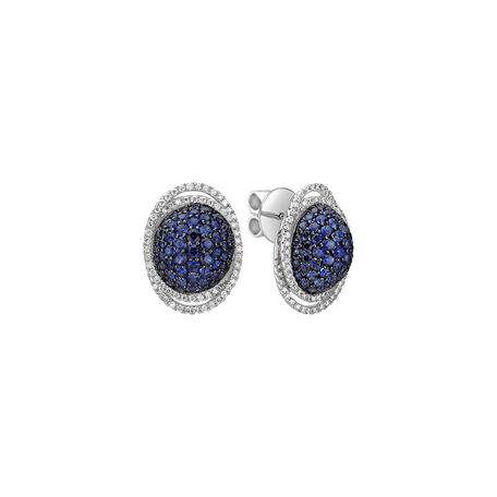 Diamond earrings and Sapphire Witty Wisdom