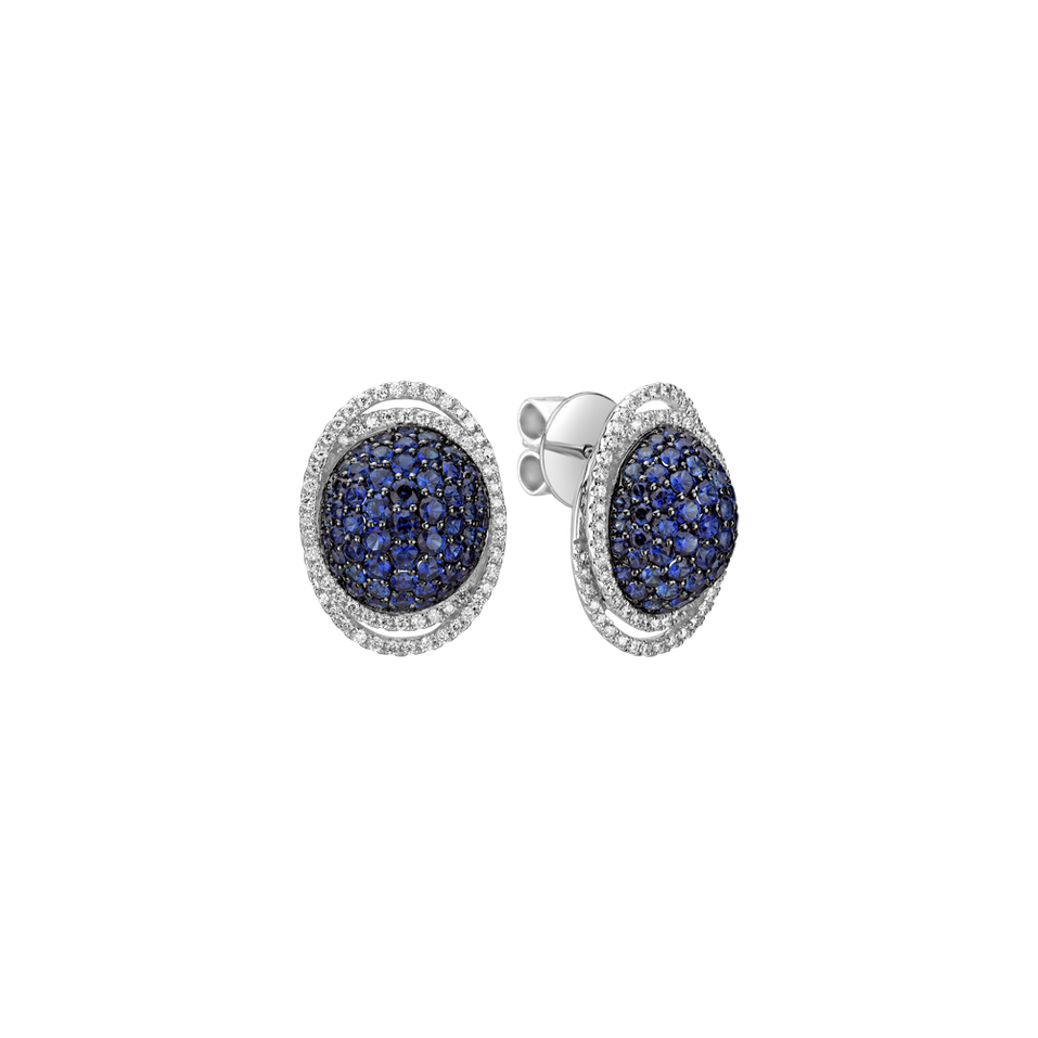 Diamond earrings and Sapphire Witty Wisdom
