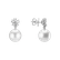 Diamond earrings with Pearl Pearl Flower3