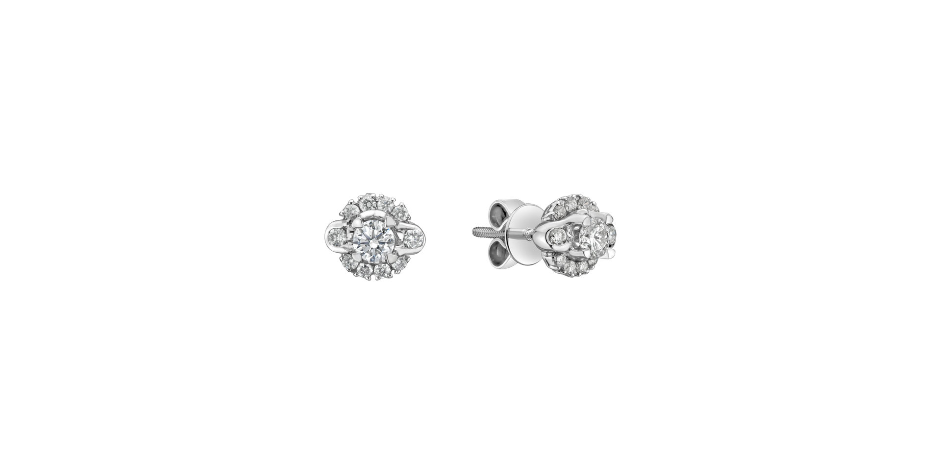 Diamond earrings Medallion Symbol