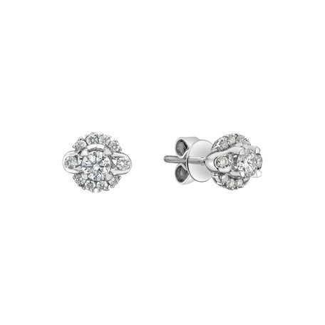 Diamond earrings Medallion Symbol