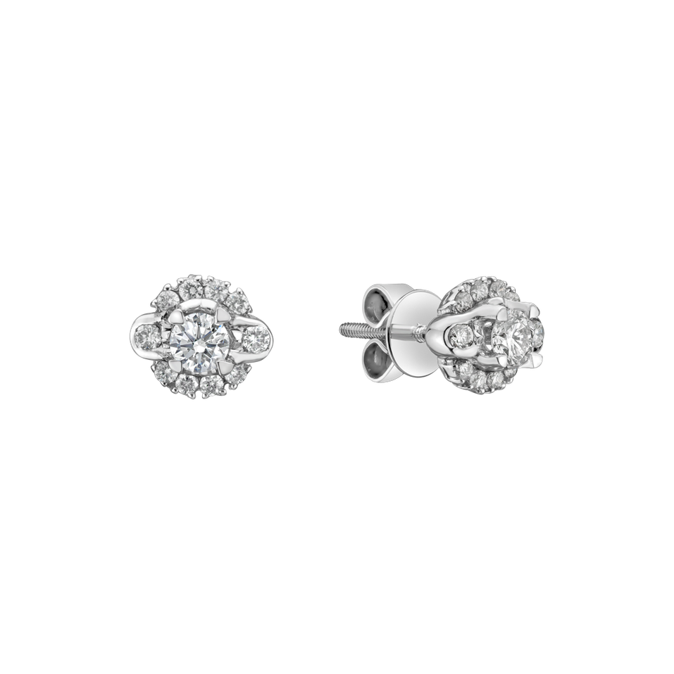 Diamond earrings Medallion Symbol
