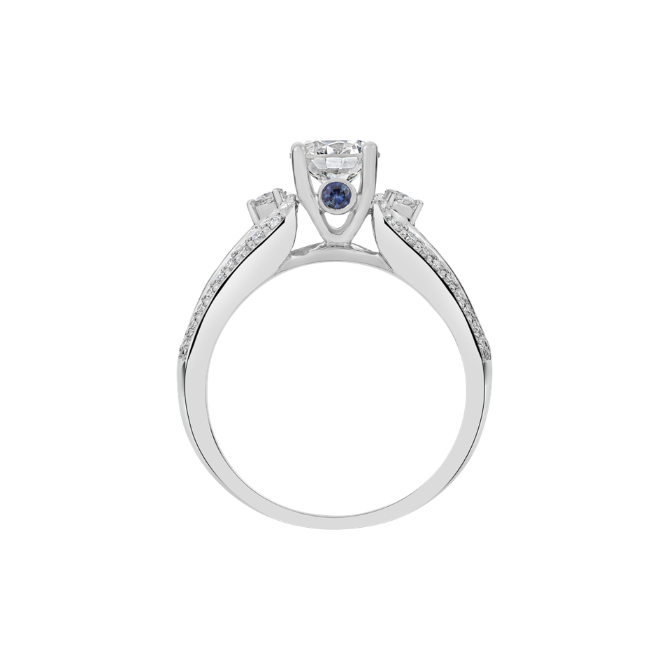Diamond ring with Sapphire Zayan