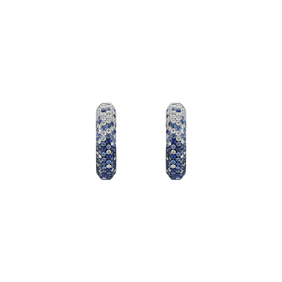 Diamond earrings and Sapphire Caryl