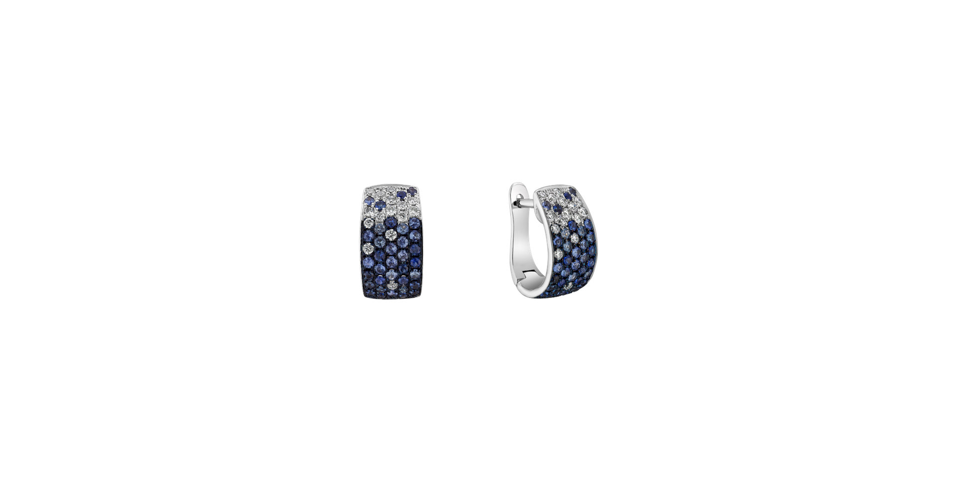 Diamond earrings and Sapphire Nabila