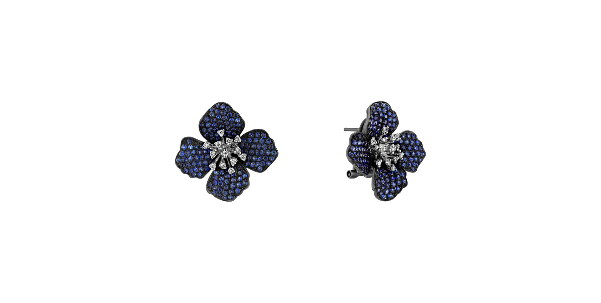 Diamond earrings with Sapphire Blue for You