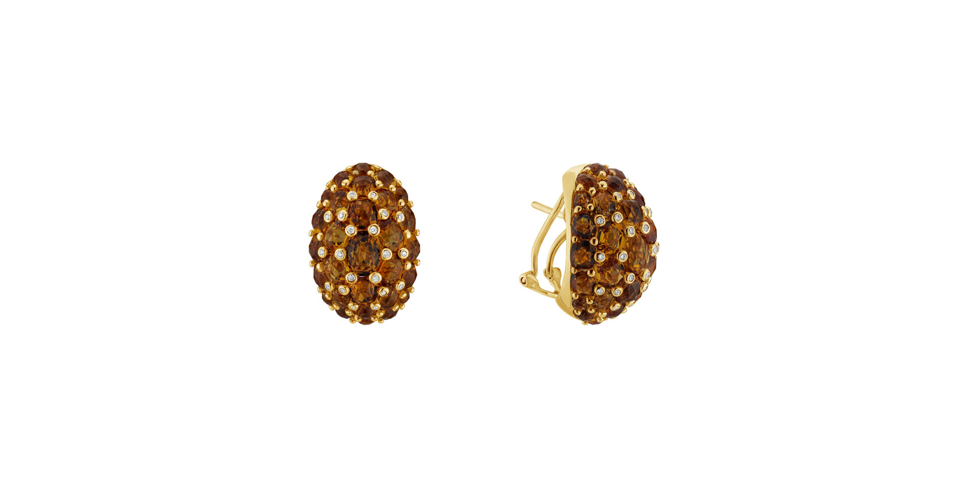 Diamond earrings and Citrine Caprice