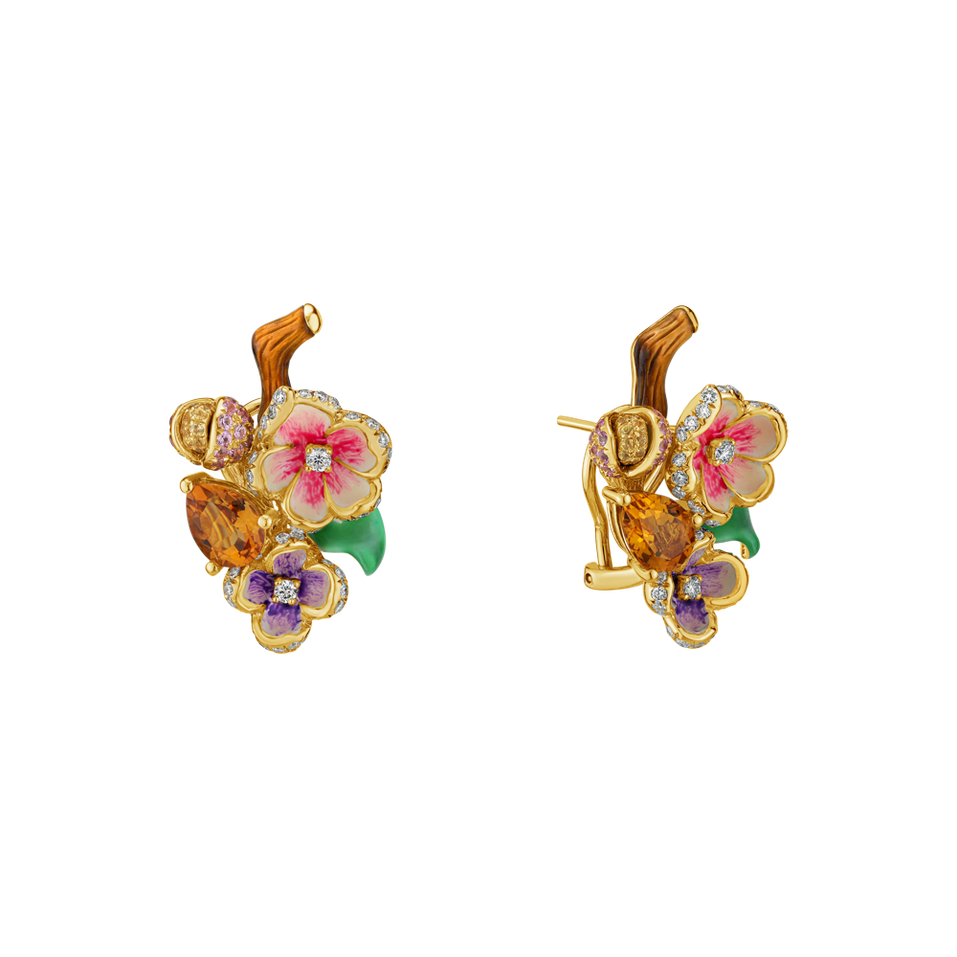 Diamond earrings and gemstones Latina