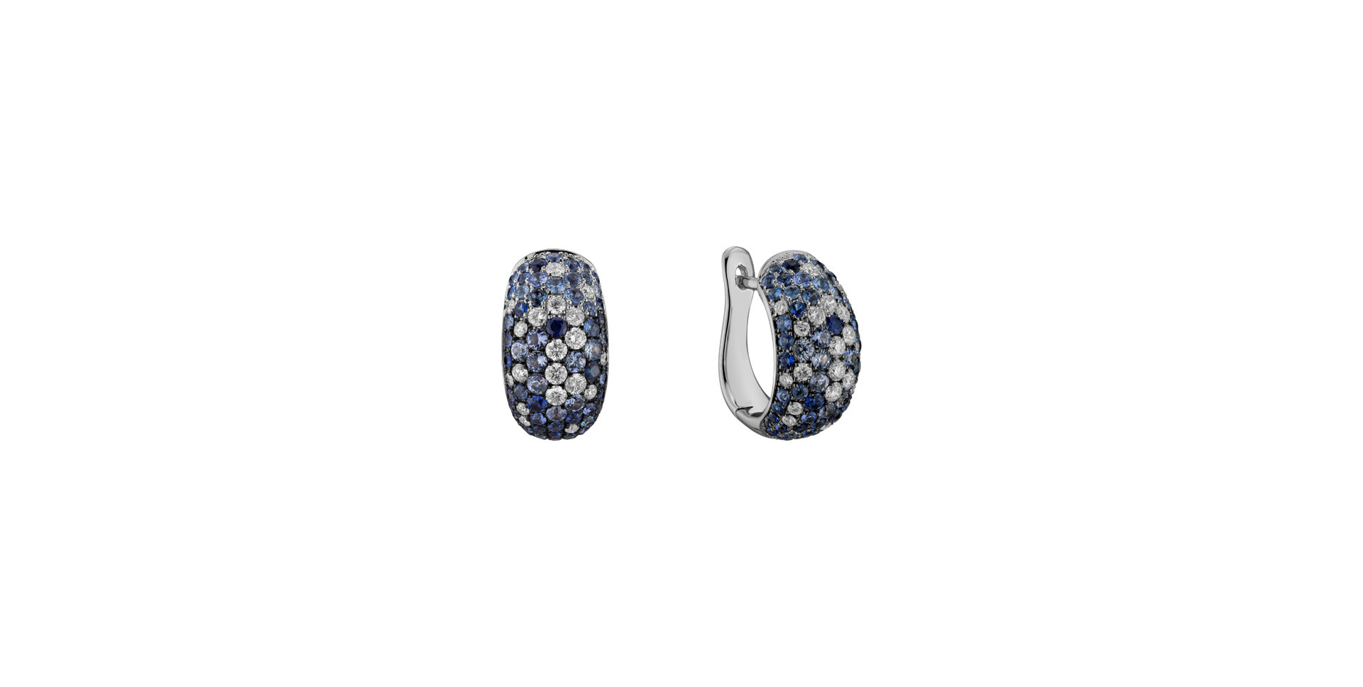 Diamond earrings and Sapphire Chasity