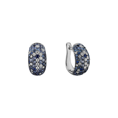 Diamond earrings and Sapphire Chasity