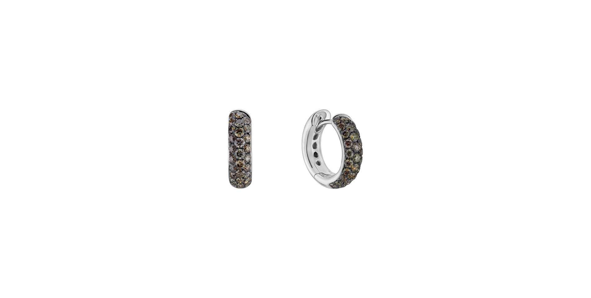 Earrings with brown diamonds Smedius