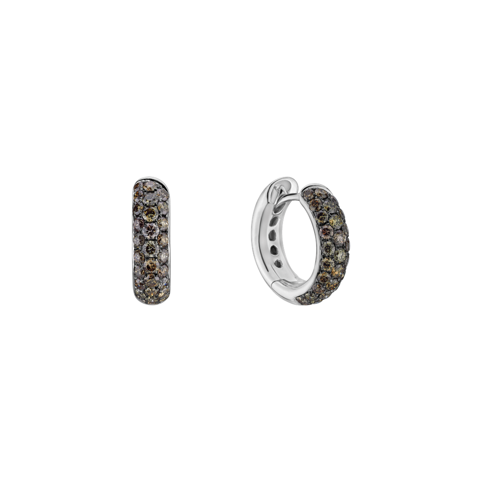 Earrings with brown diamonds Smedius