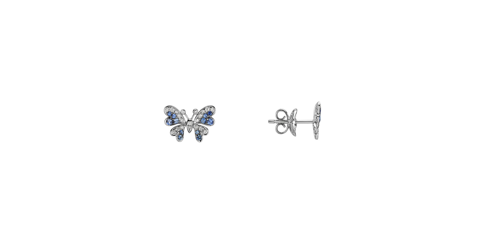 Diamond earrings and Sapphire Heaven Butterflies
