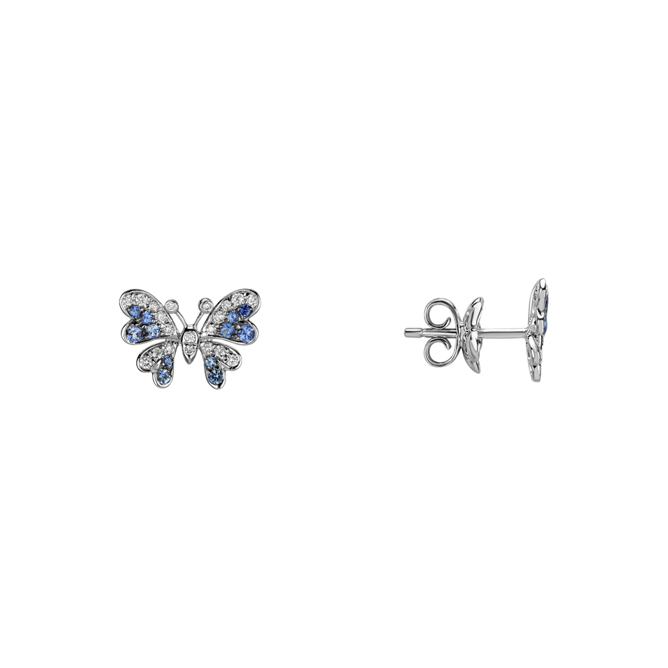 Diamond earrings and Sapphire Heaven Butterflies