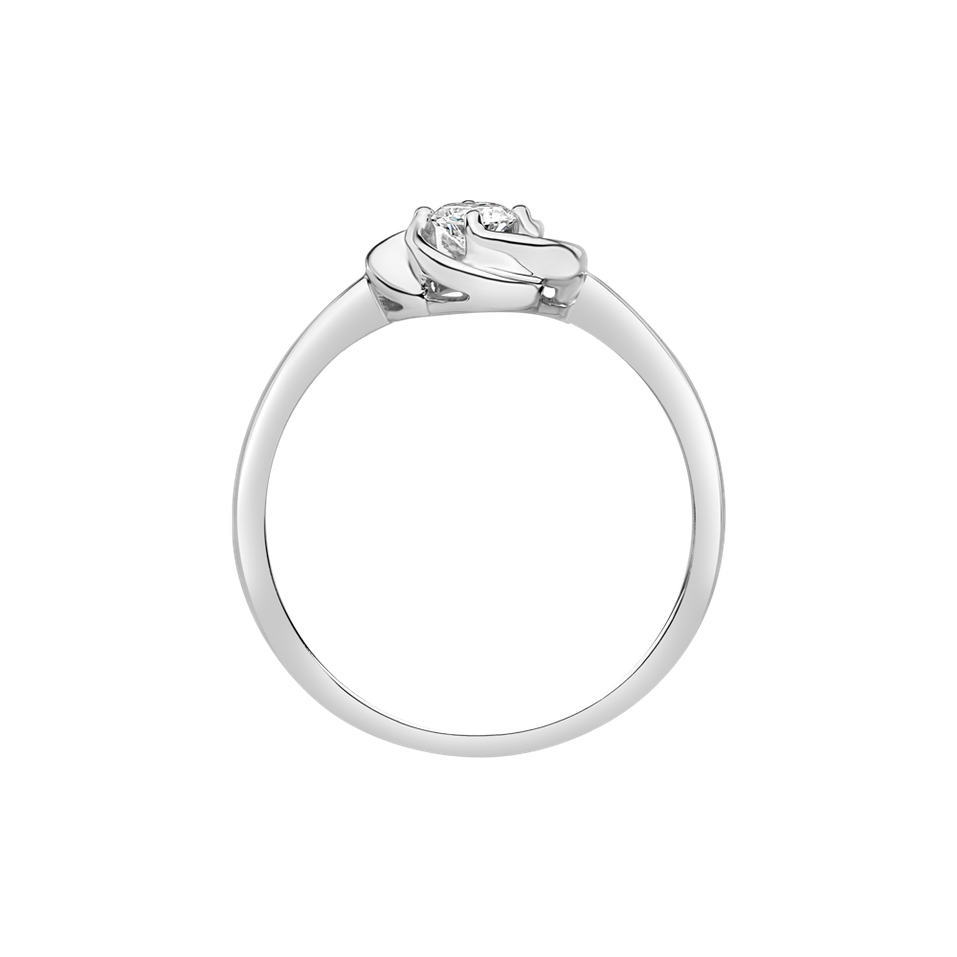 Diamond ring Minimalist Flower