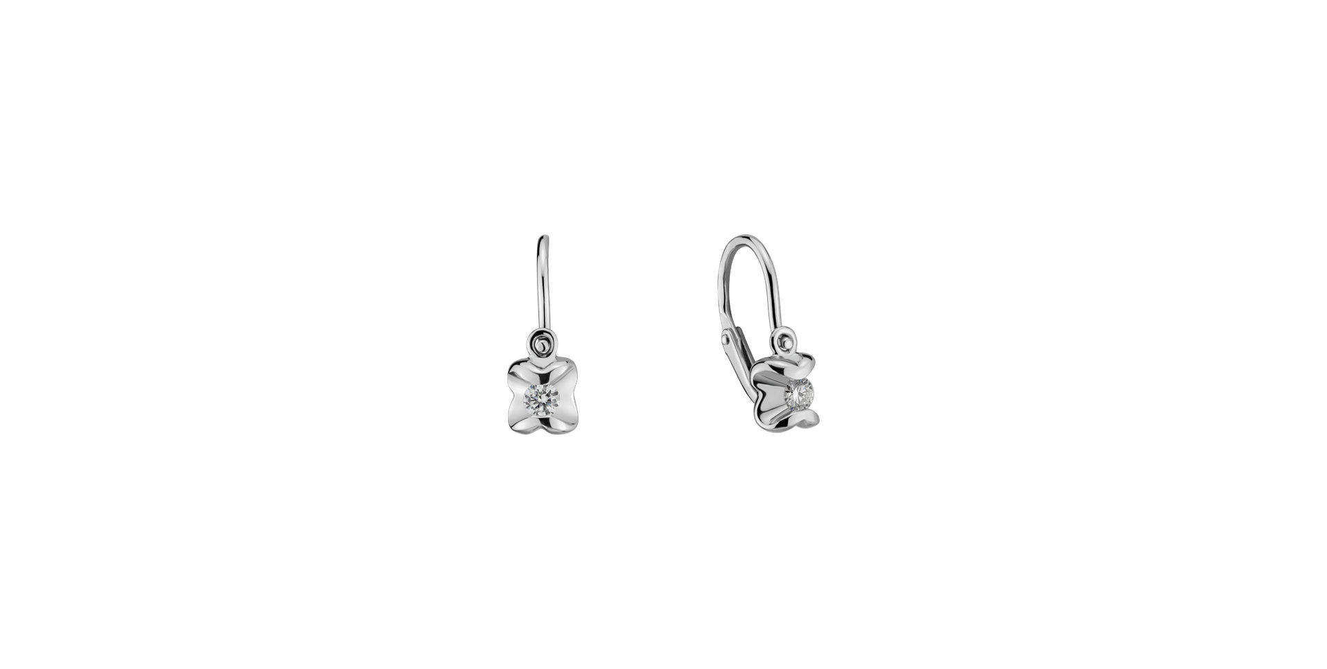 Children's diamond earrings Cute Charm