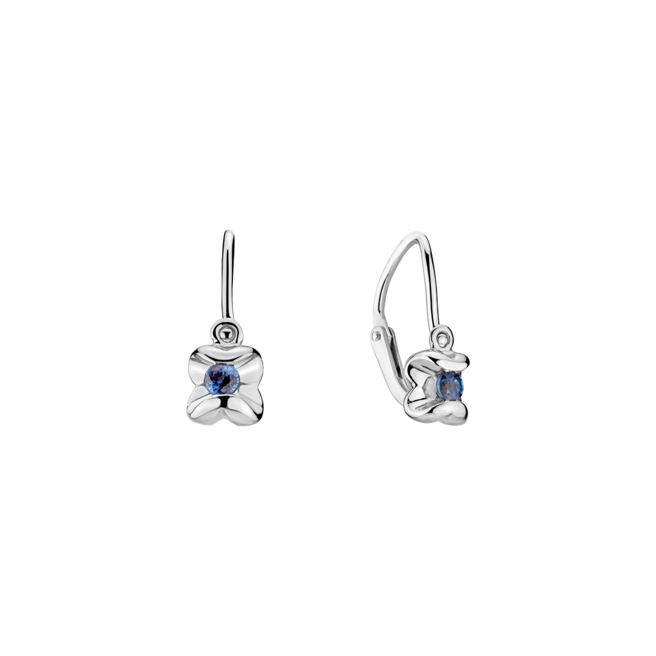 Children's earrings with Sapphire Baby Bloom