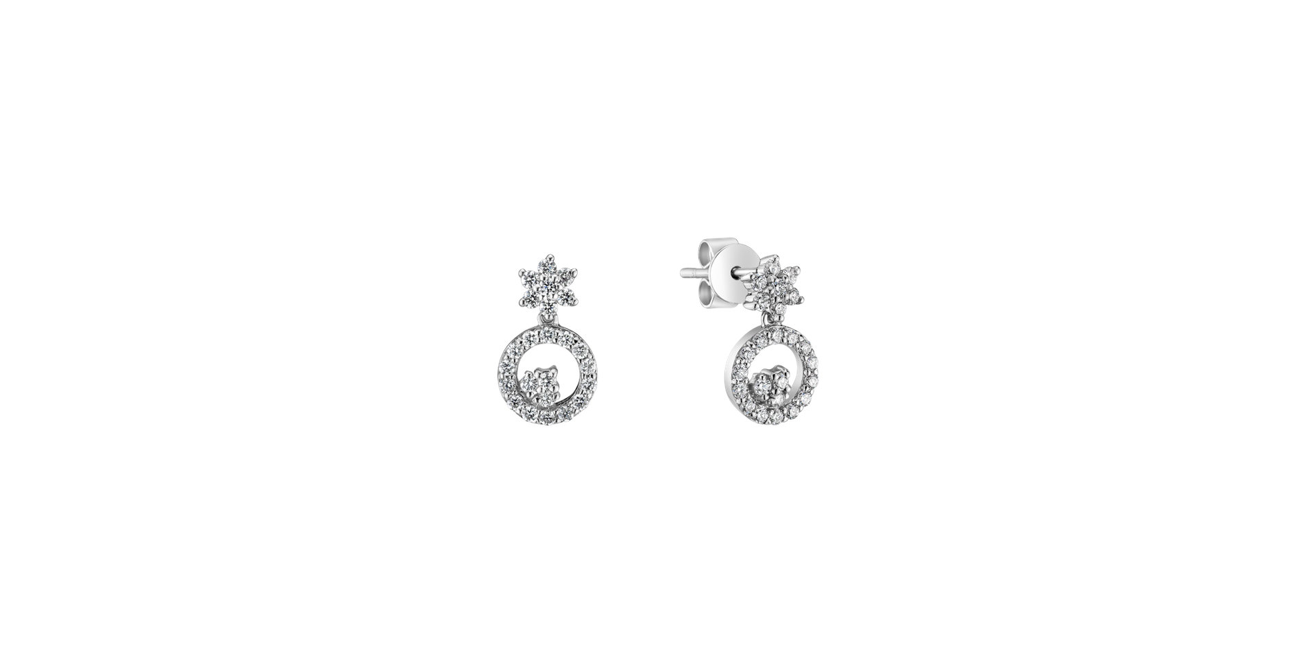 Diamond earrings Delicate Snow