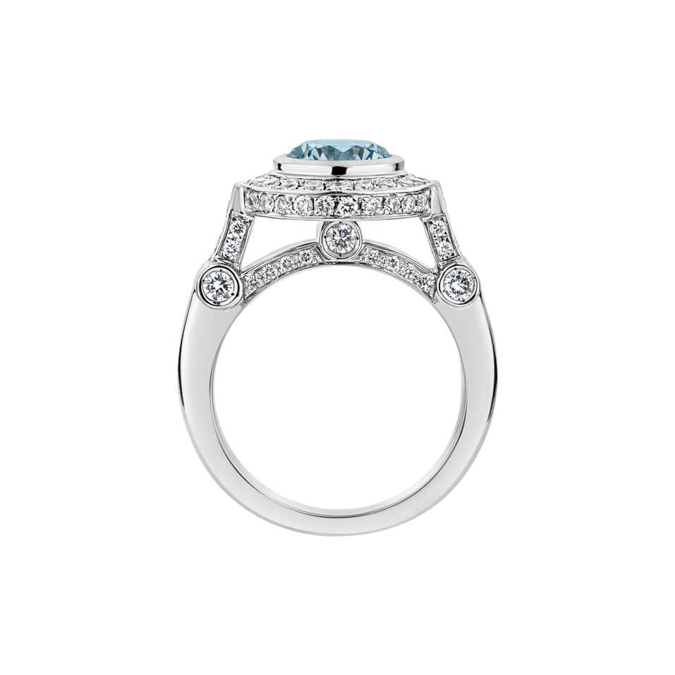 Ring with blue diamonds Fantasy Sky