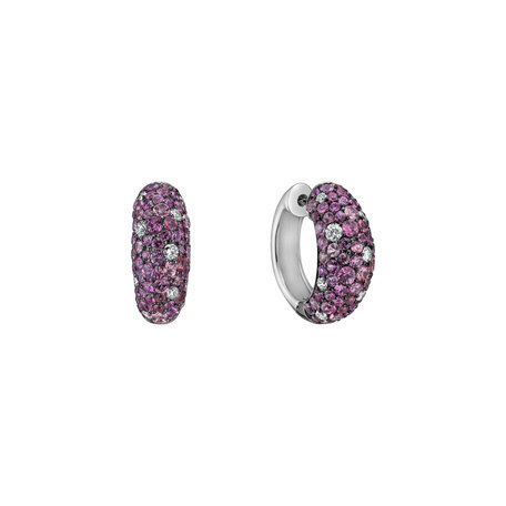 Diamond earrings and Sapphire Galaxy Fantasy