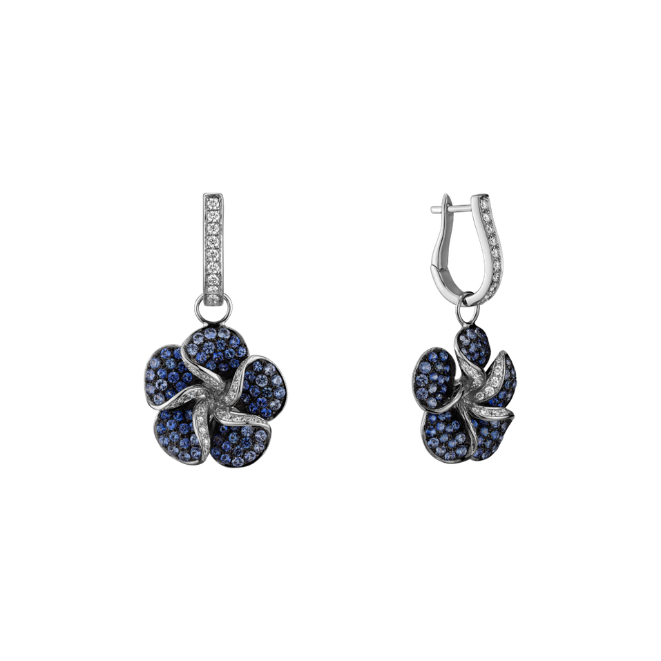 Diamond earrings and Sapphire Panama