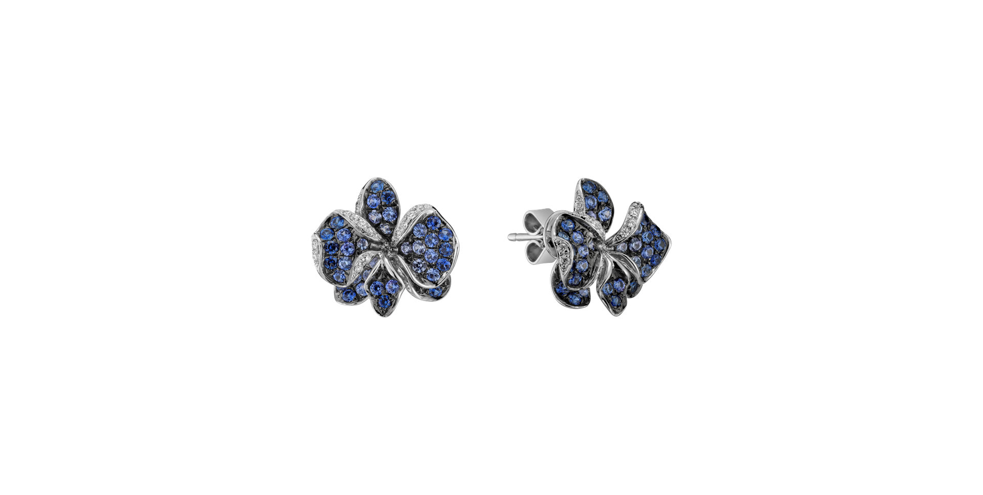 Diamond earrings and Sapphire Dolores