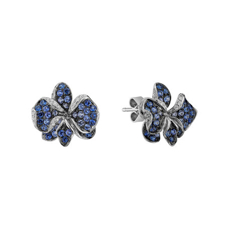 Diamond earrings and Sapphire Dolores