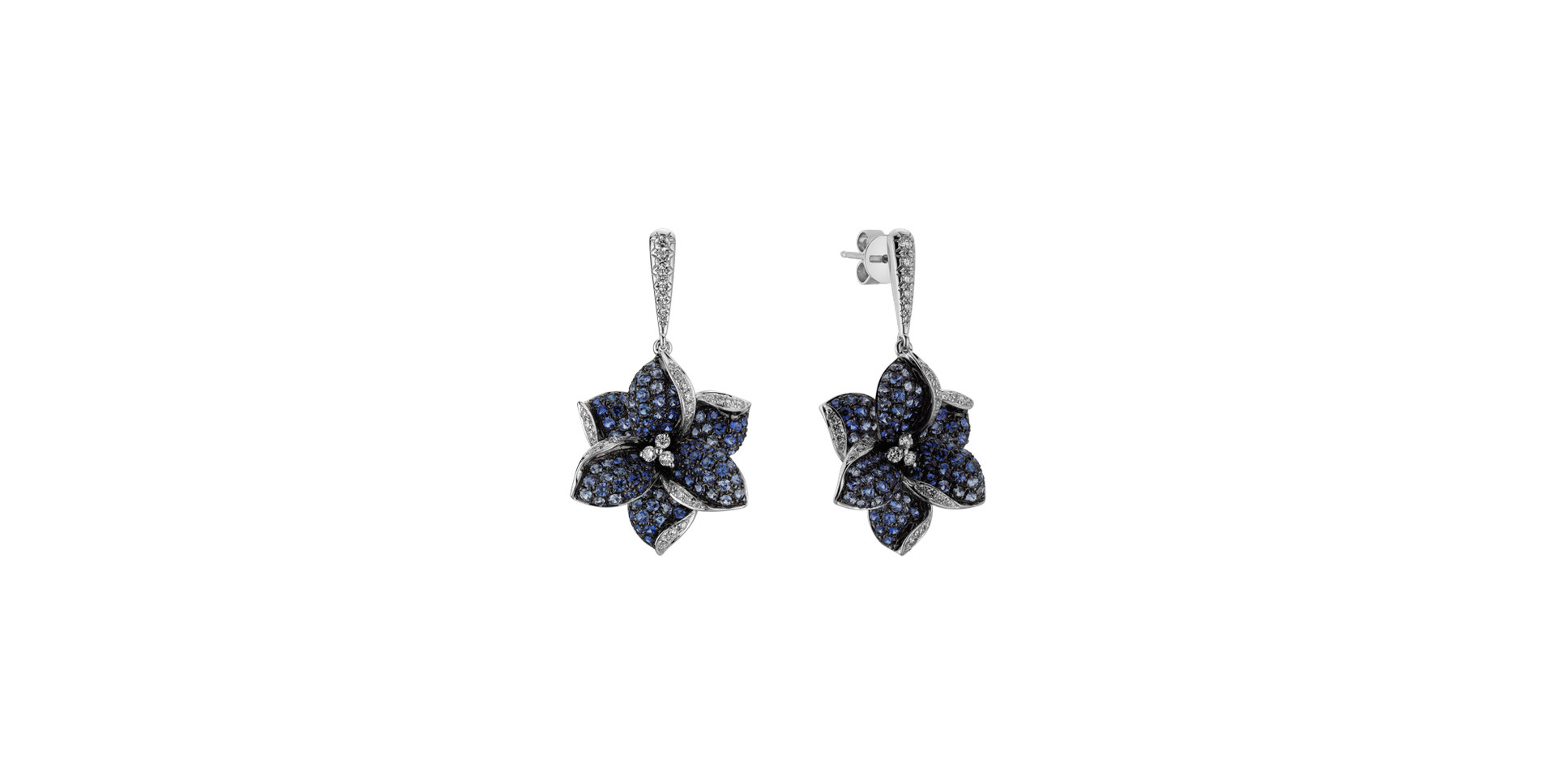 Diamond earrings and Sapphire Heaven Violet