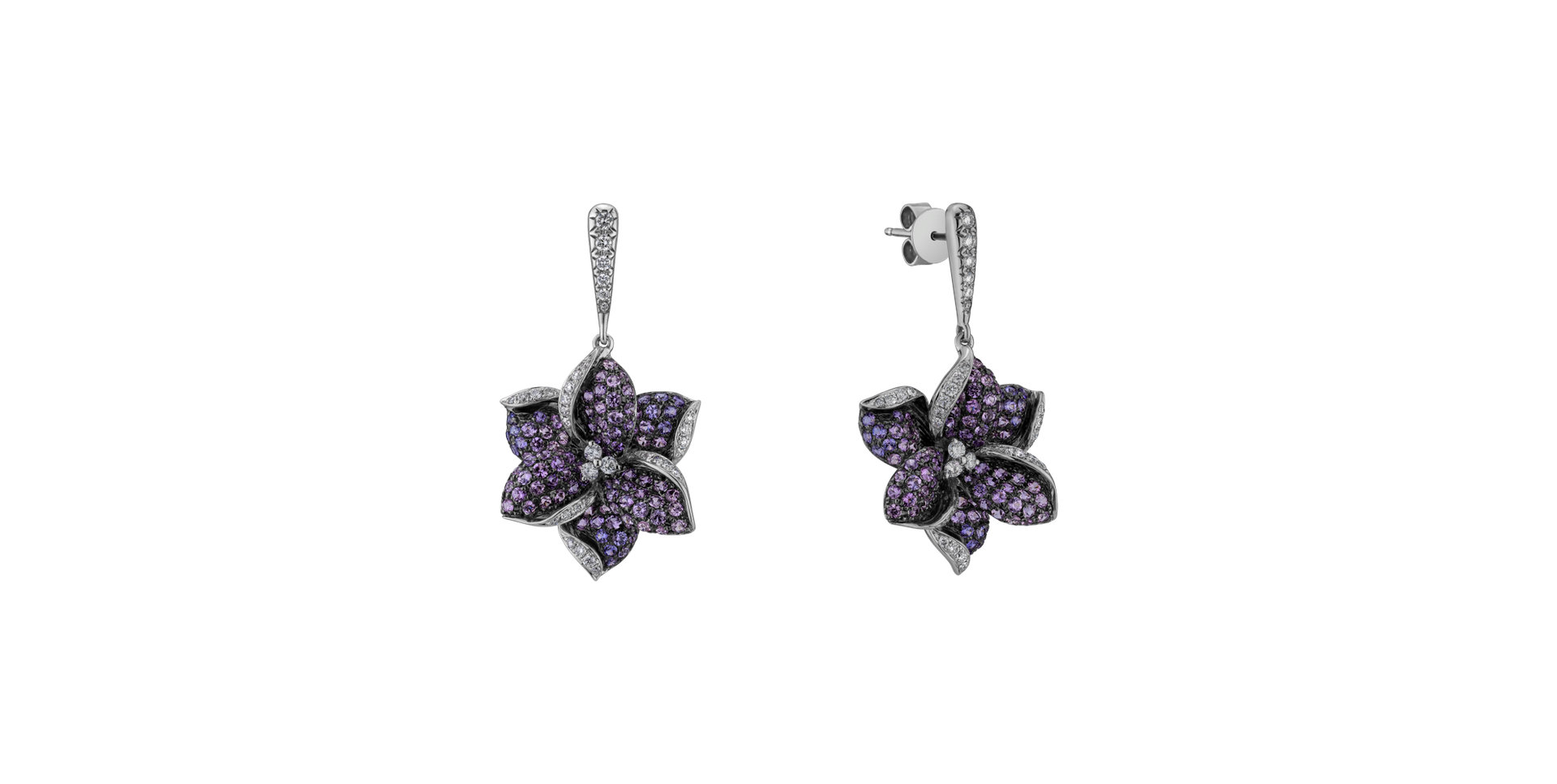 Diamond earrings and Sapphire Attache