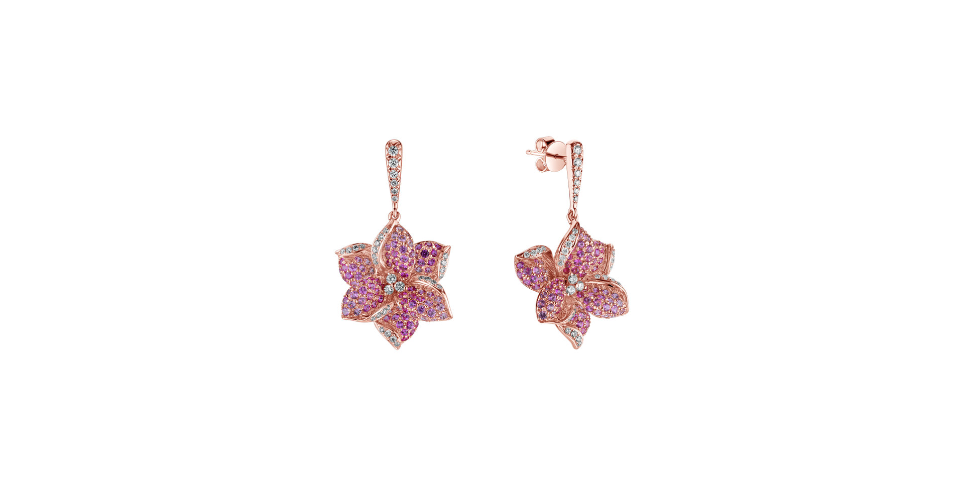 Diamond earrings and Sapphire Attache