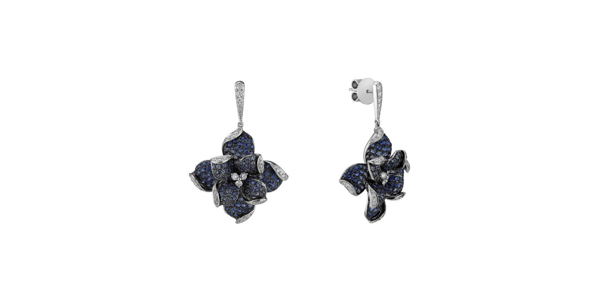 Diamond earrings and Sapphire Rossini