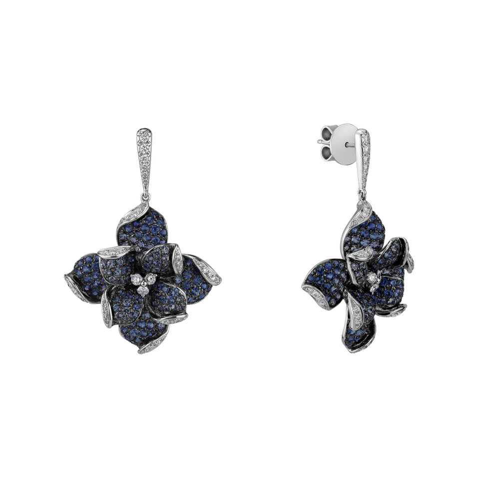 Diamond earrings and Sapphire Rossini