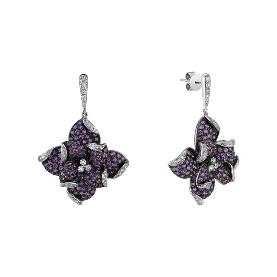 Diamond earrings and Sapphire Rossini