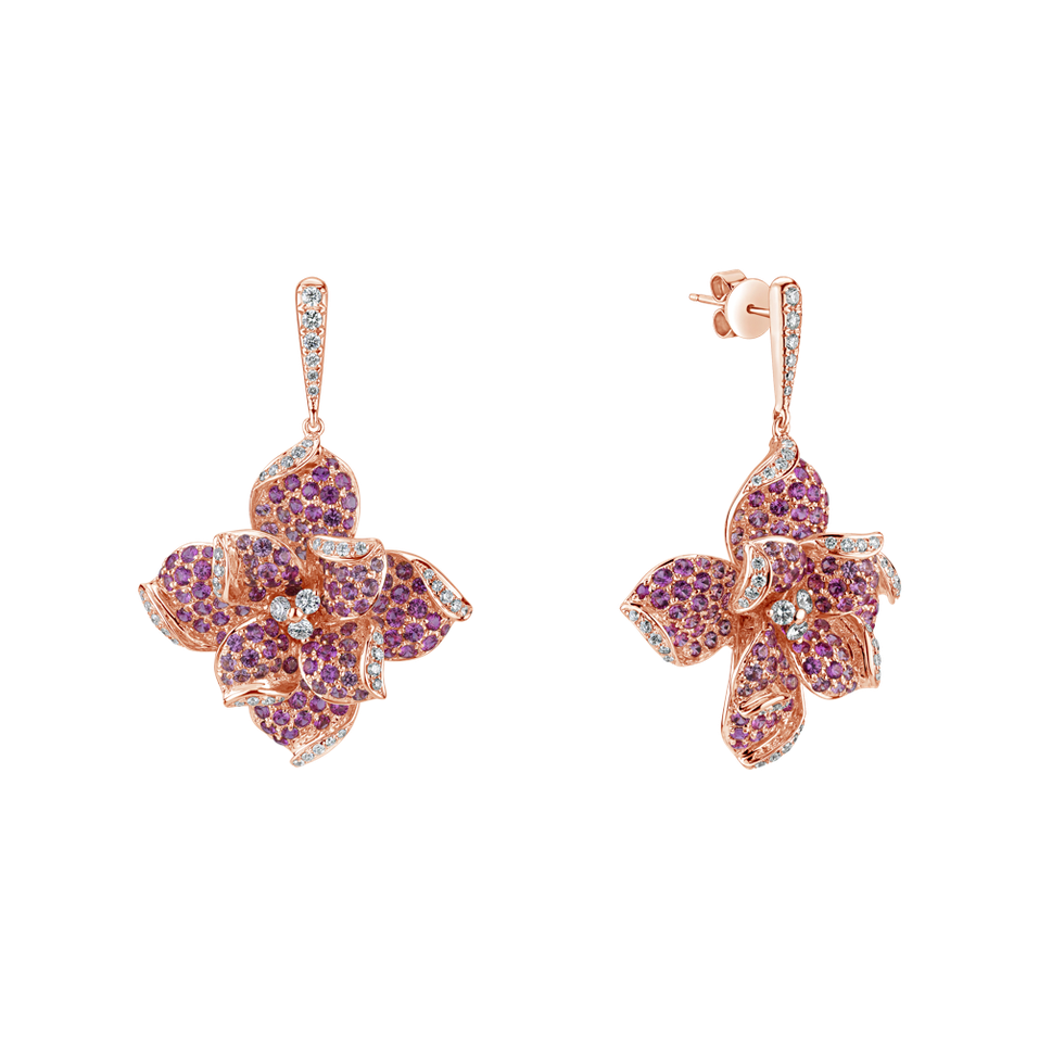 Diamond earrings and Sapphire Rossini