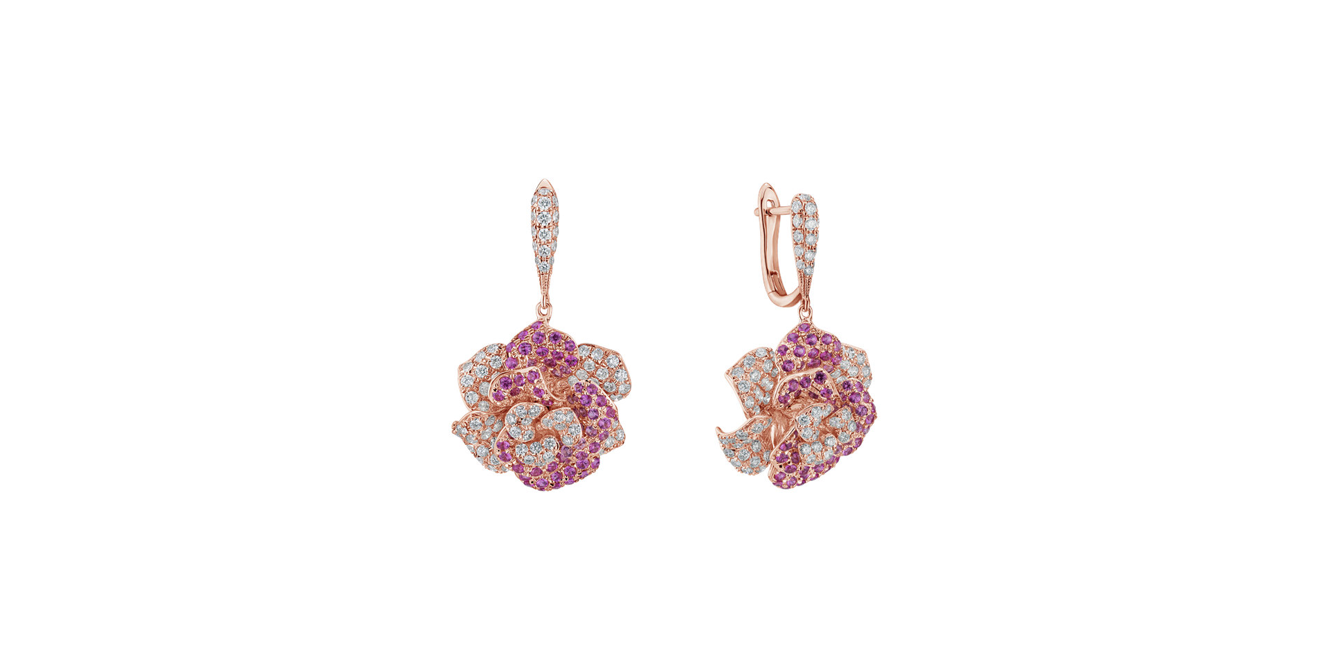 Diamond earrings and Sapphire Charming Unique