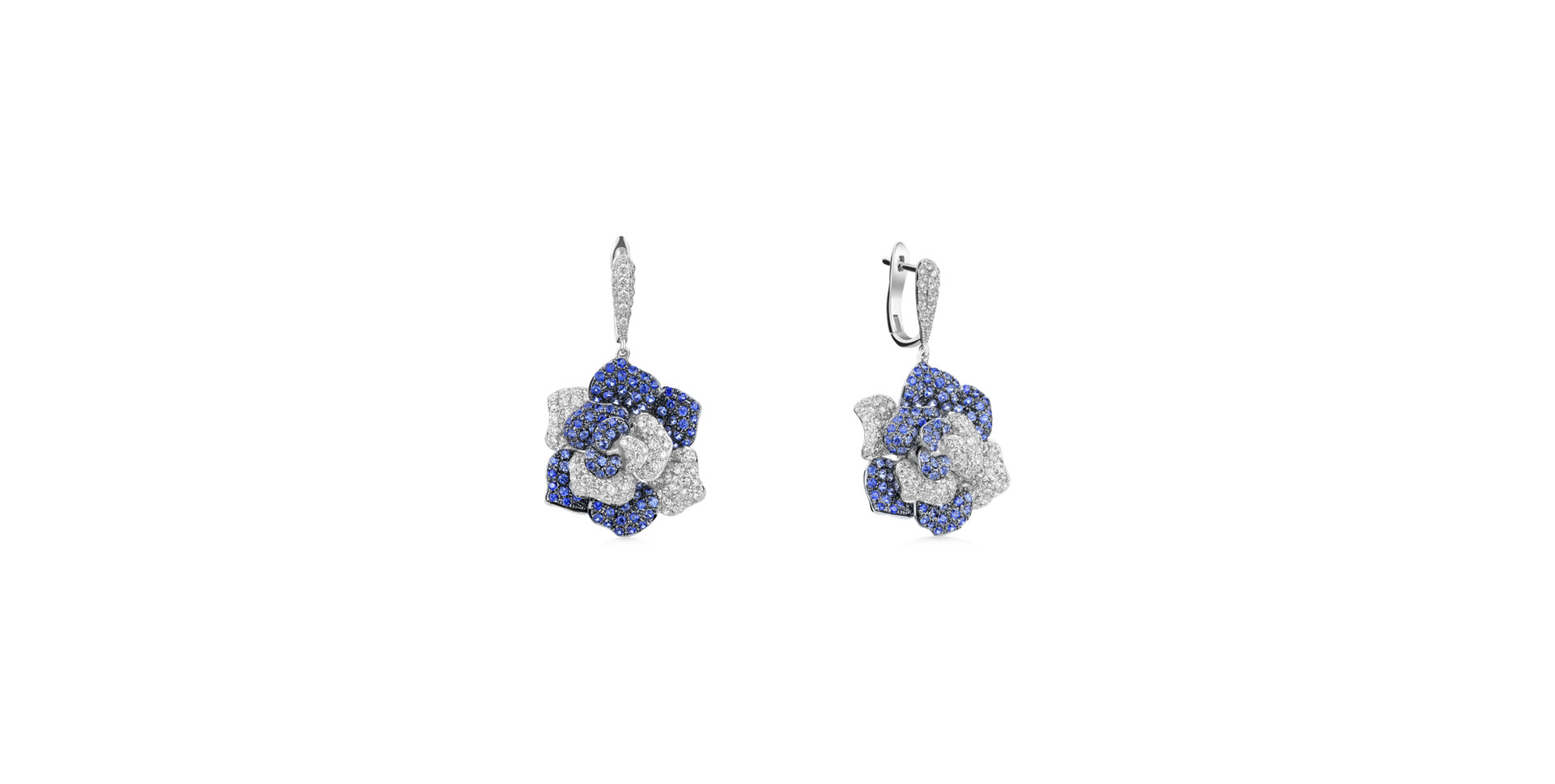 Diamond earrings and Sapphire Sweetness