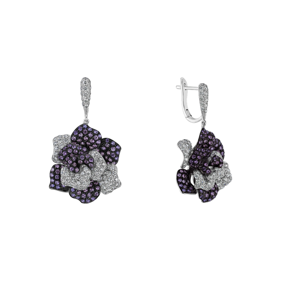 Diamond earrings and Sapphire Sweetness