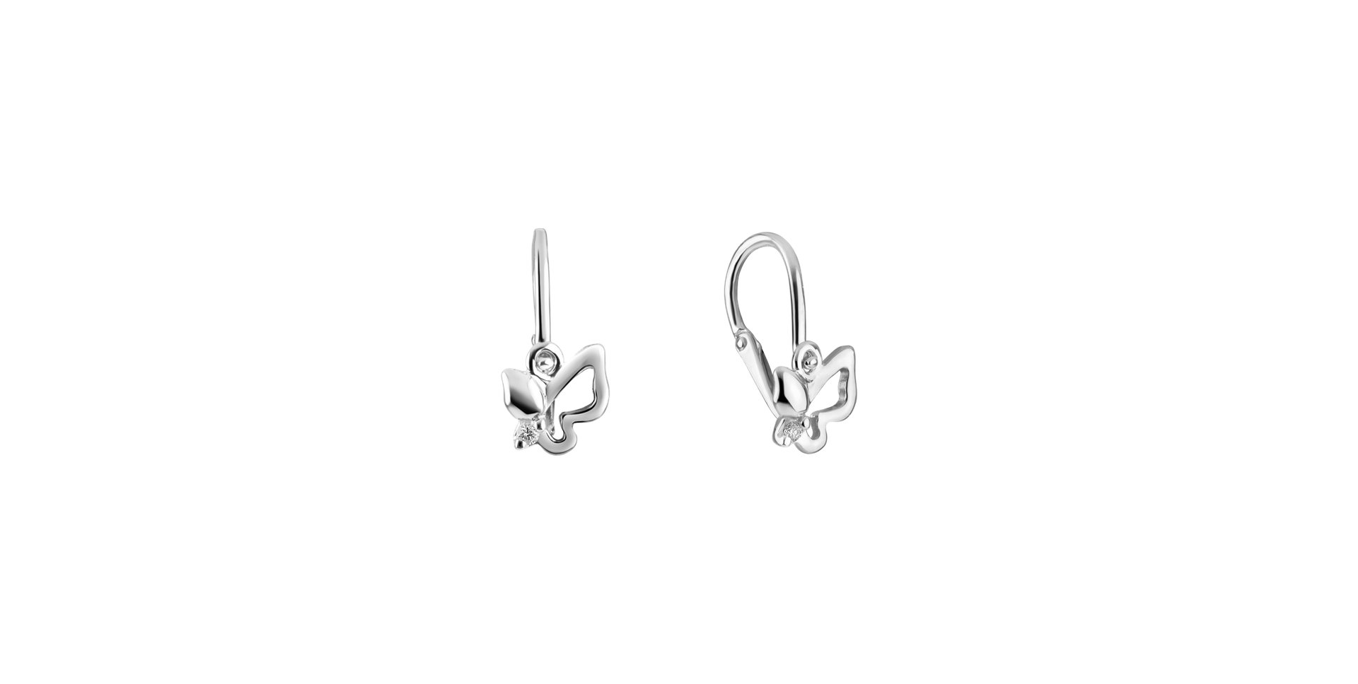 Children's diamond earrings Love Butterflies