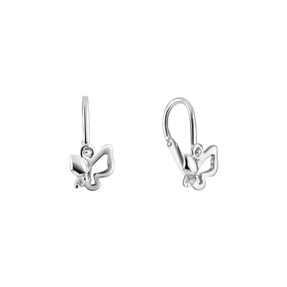 Children's diamond earrings Love Butterflies