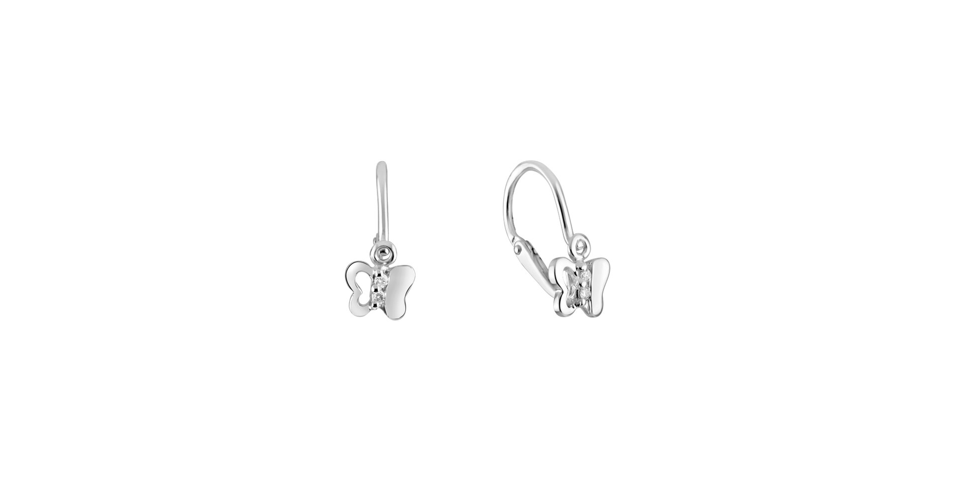Children's diamond earrings Butterfly Symphony