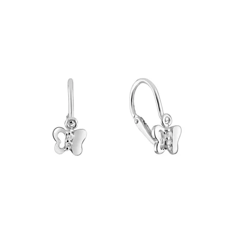 Children's diamond earrings Butterfly Symphony