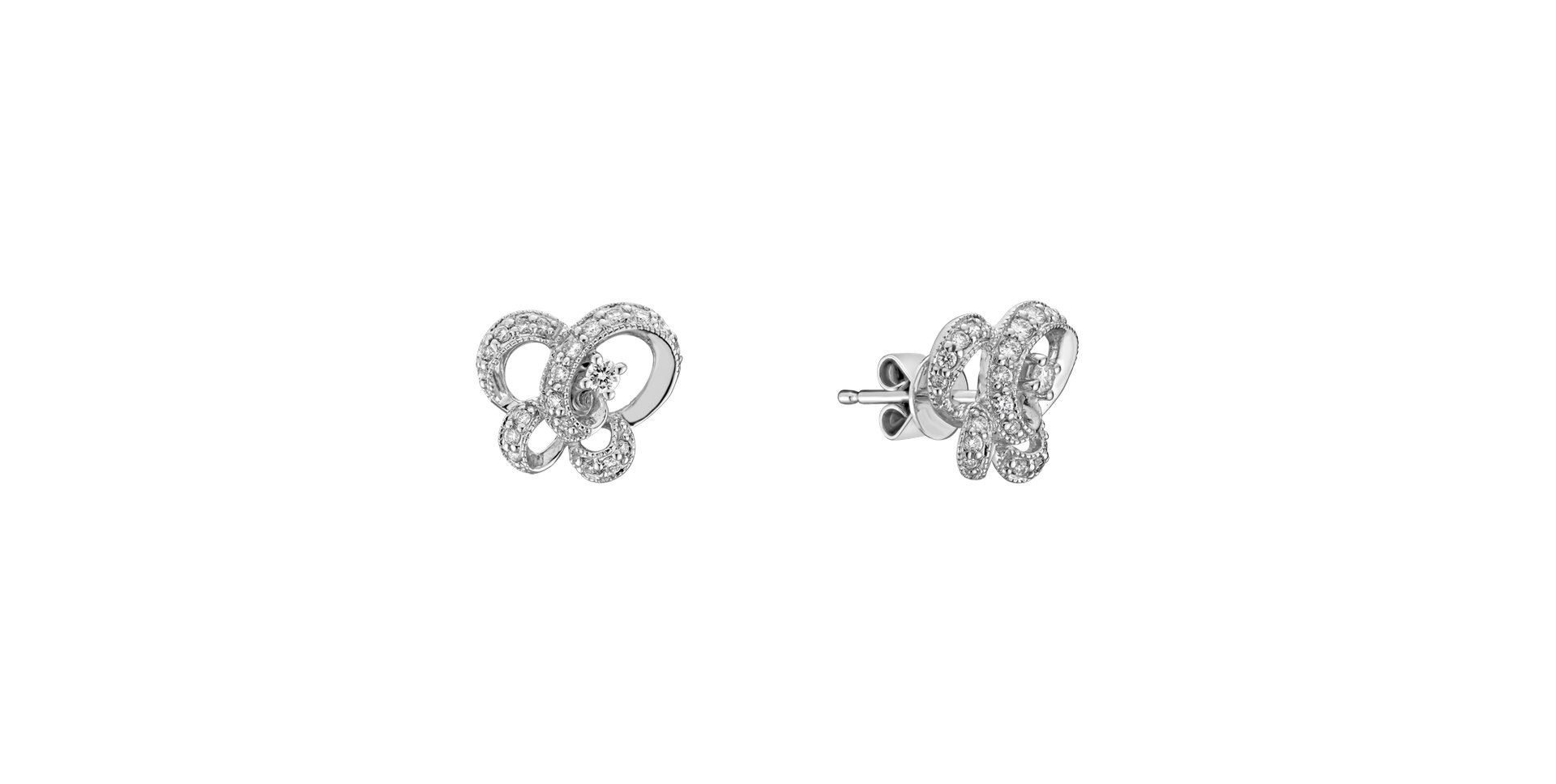 Diamond earrings Happy Butterflies
