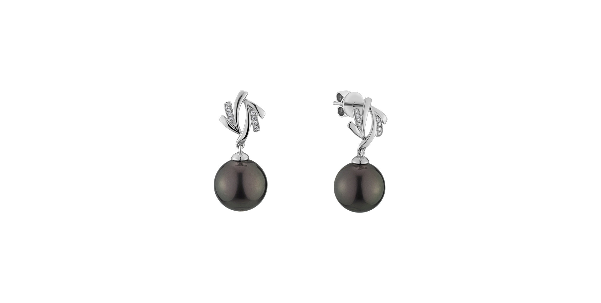 Diamond earrings with Pearl Belpherog