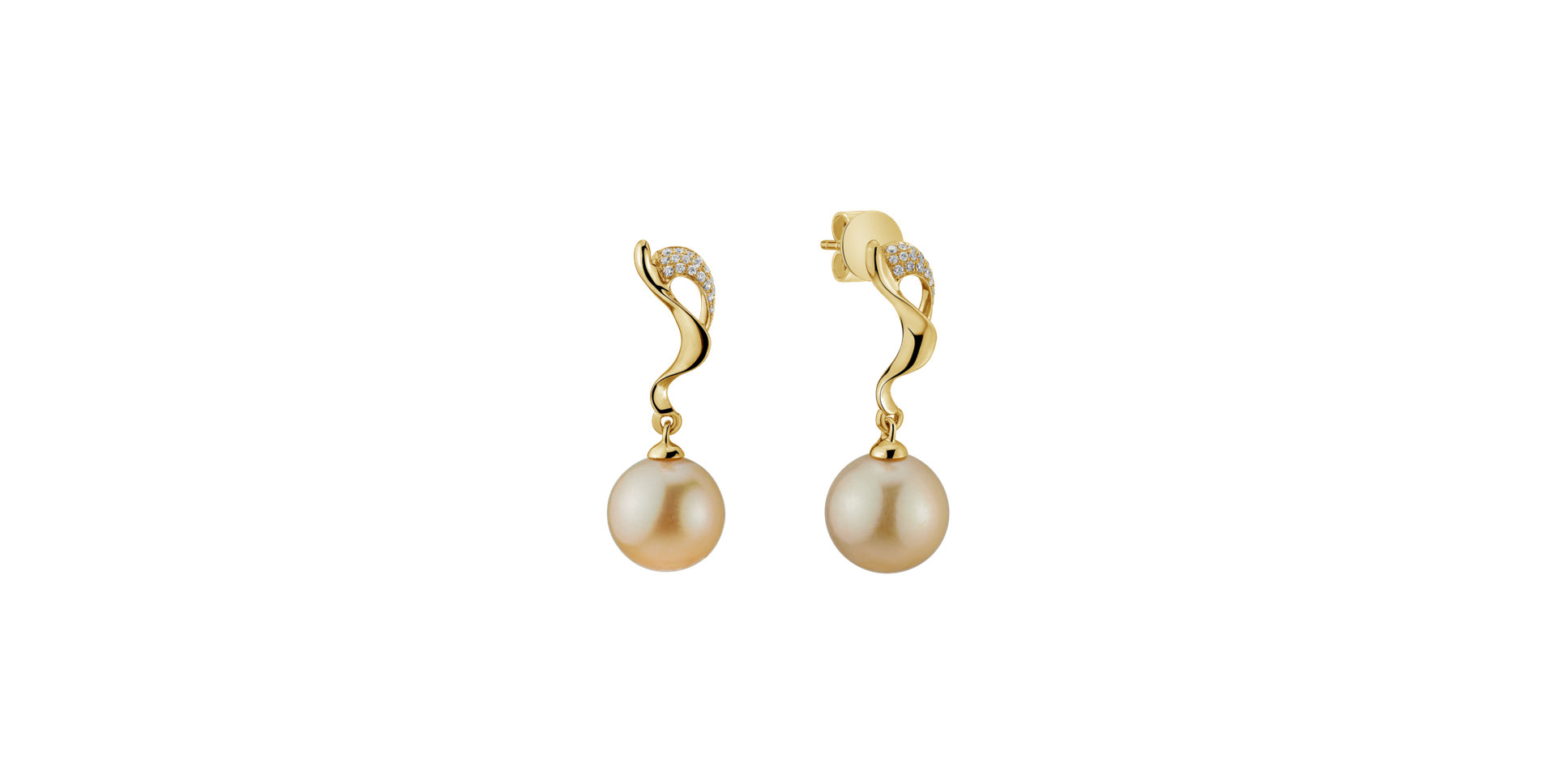 Diamond earrings with Pearl Jafet Sin