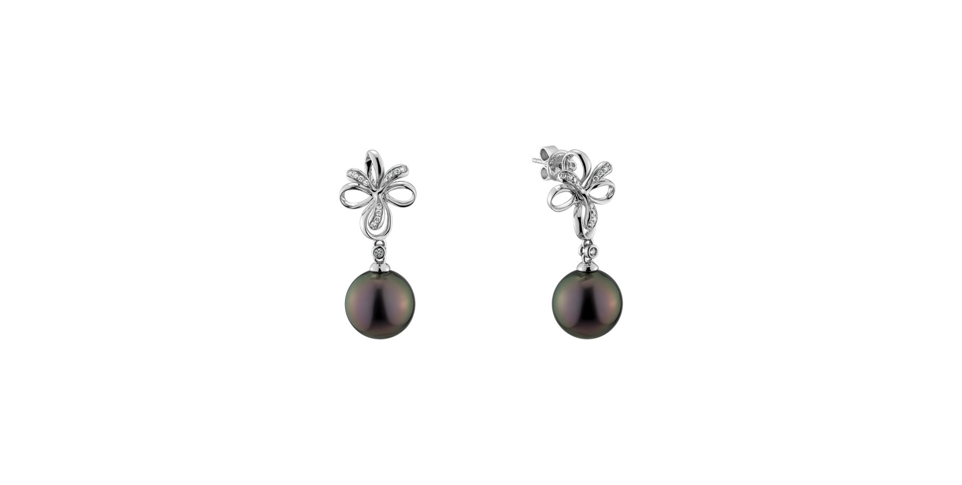 Diamond earrings with Pearl Dionna