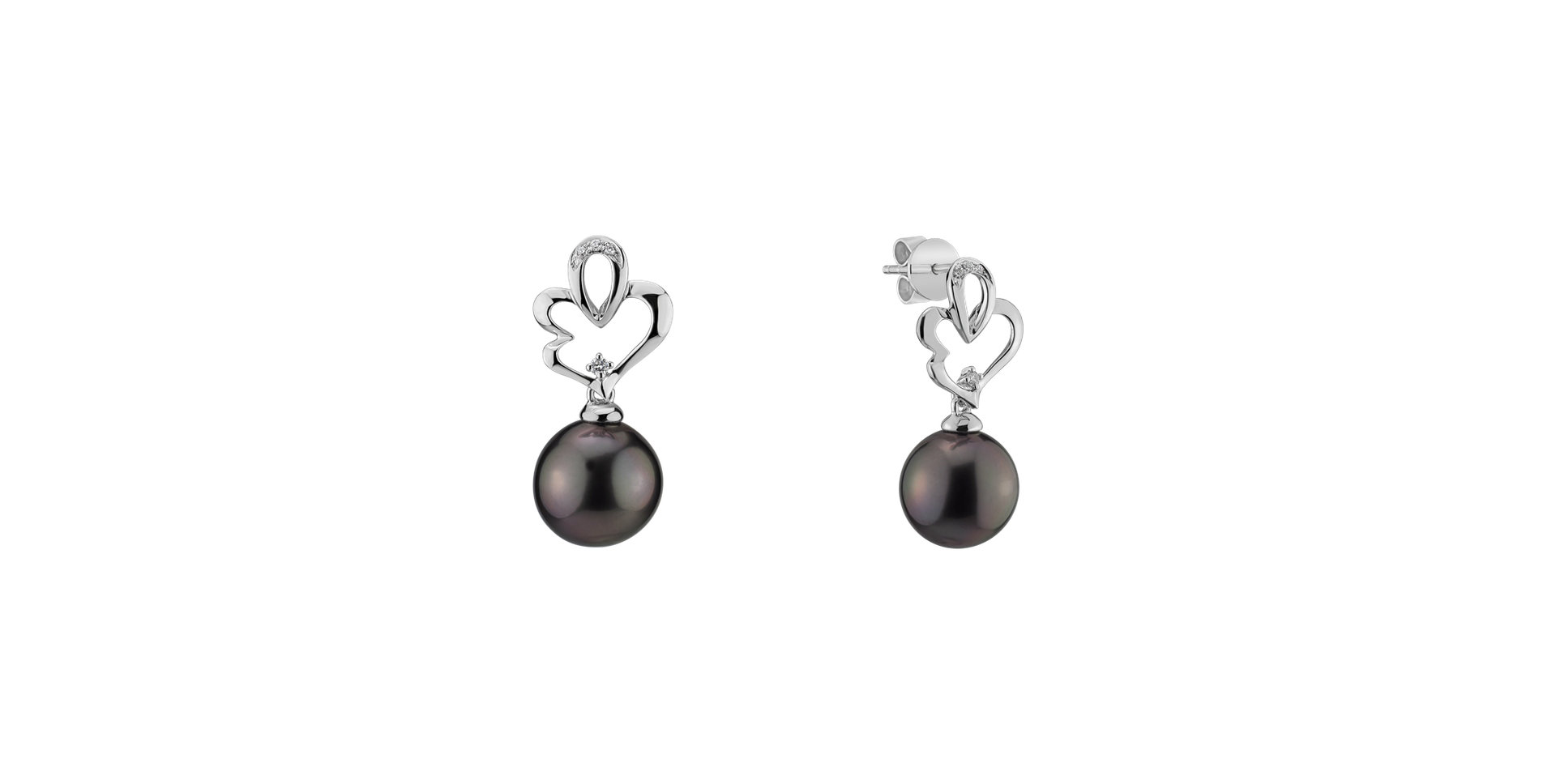 Diamond earrings with Pearl Elysian Ocean