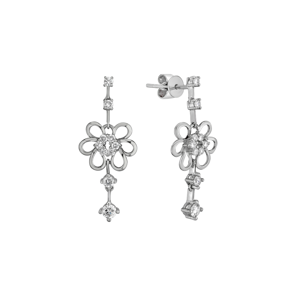 Diamond earrings Fitting Flowers
