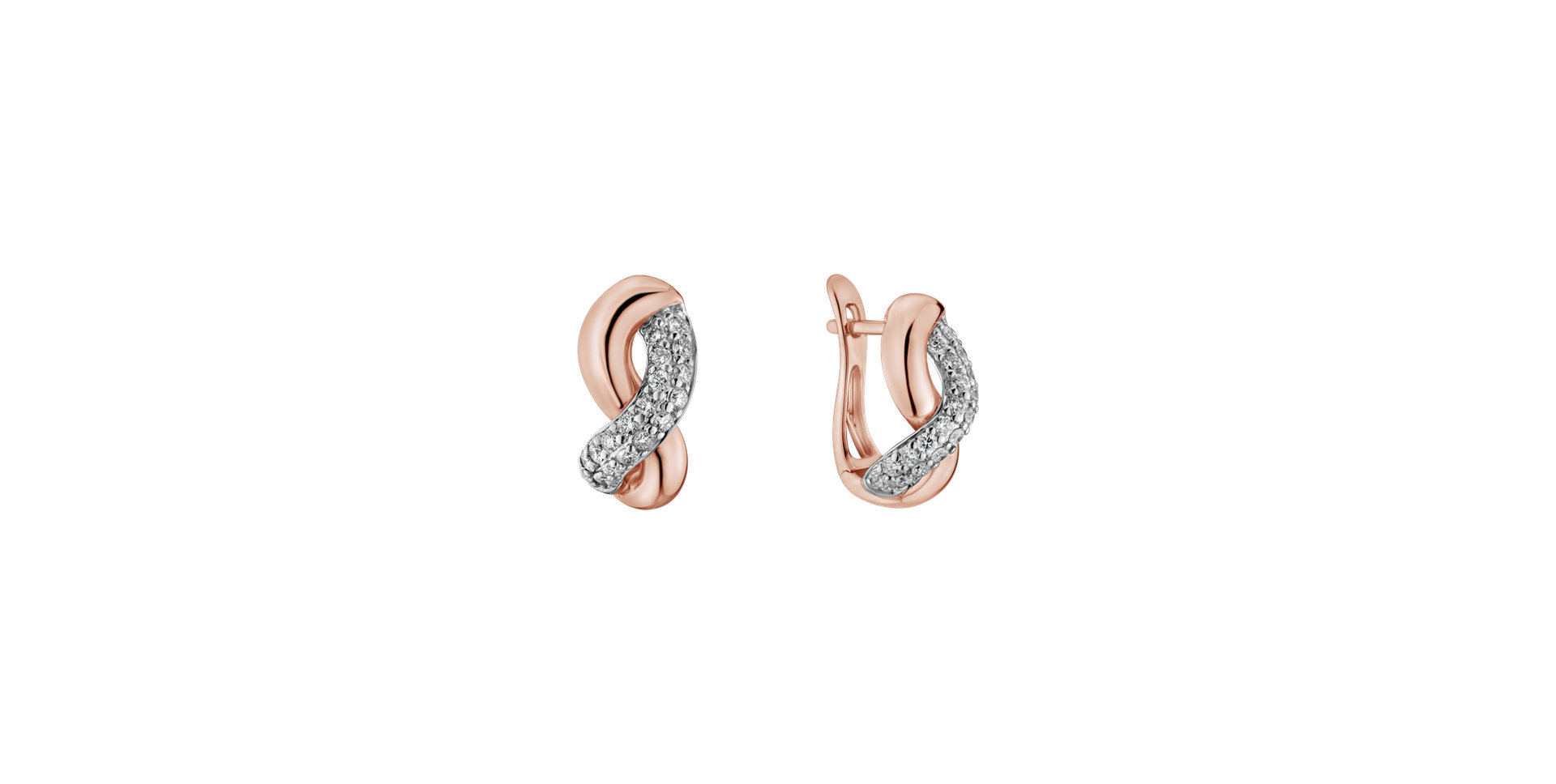 Diamond earrings Moon Infinity