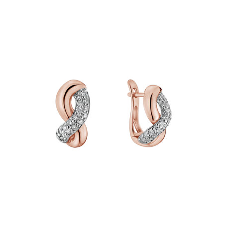 Diamond earrings Moon Infinity