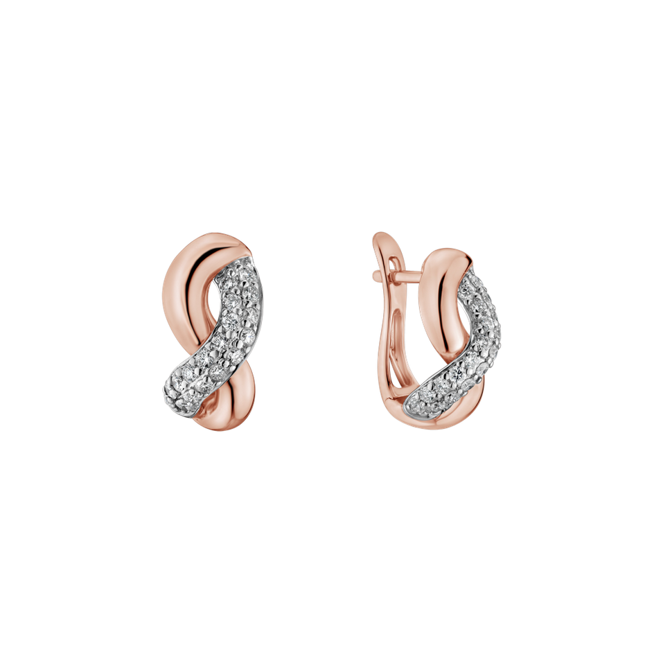Diamond earrings Moon Infinity